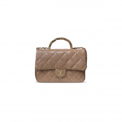 CHANEL TOP HANDLE CLASSIC FLAP BAG AS5043 (25*17*8cm)